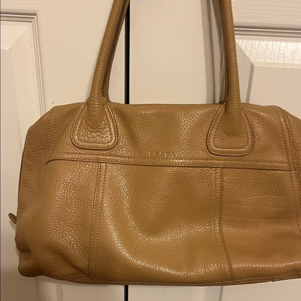 Prada Tan Leather Shoulder Bag - Picture 3 of 11